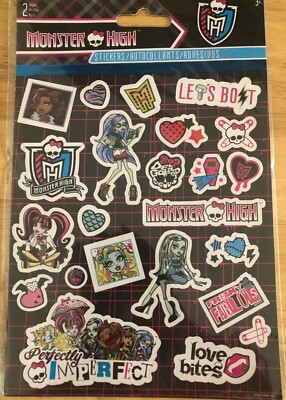 Monster High Sticker Sheet 2012 SandyLion 2 Sheets per Package