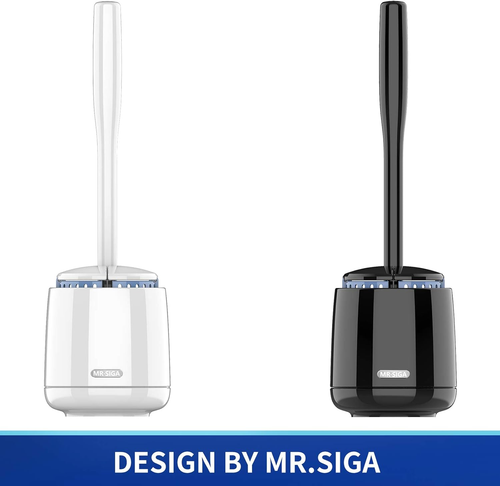 Toilet Bowl Brush and Holder, Durable Handle and Bristles for Bathroom Cleaning - Picture 3 of 9