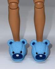 Rainbow Junior High PJ Party Skyler Bradshaw Doll Shoes Blue Teddy Bear Slippers