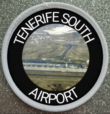 3 Zoll Teneriffa Südflughafen Kanarische Inseln Eisen/Nähen Patch Abzeichen