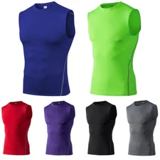 Men T-Shirt Vest Fitness Running Cycling Sportswear Quick Dry Activewear Tops