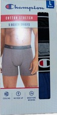 Champion Mens L 36-38 Cotton Stretch Boxer Briefs 5 Pack
