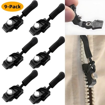 9x Universal Reißverschluss Reparatur Set Ersatz Zipper Schieber für Jacken Neu