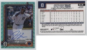 2025 Topps Chrome Rookie Aqua Wave Refractor /199 Justyn-Henry Malloy Auto RC