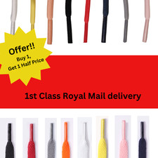 Shoe Laces 8 Colours  Flat 8mm/ Round Shoelaces-Football Boots Trainer Customise