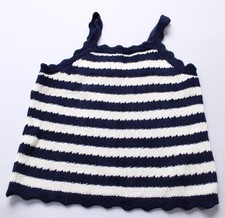 Gap Girls Square Neck Crochet Striped Tank To...