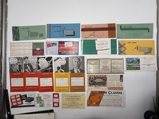 Lot 20 1940s 1950s Advertising Ink Blotter Pocket Calendars Assorted