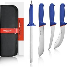 5 PCS Professional Butcher Knife Set W/Non-slip Softgrip, incl. 8"Butcher Knife,