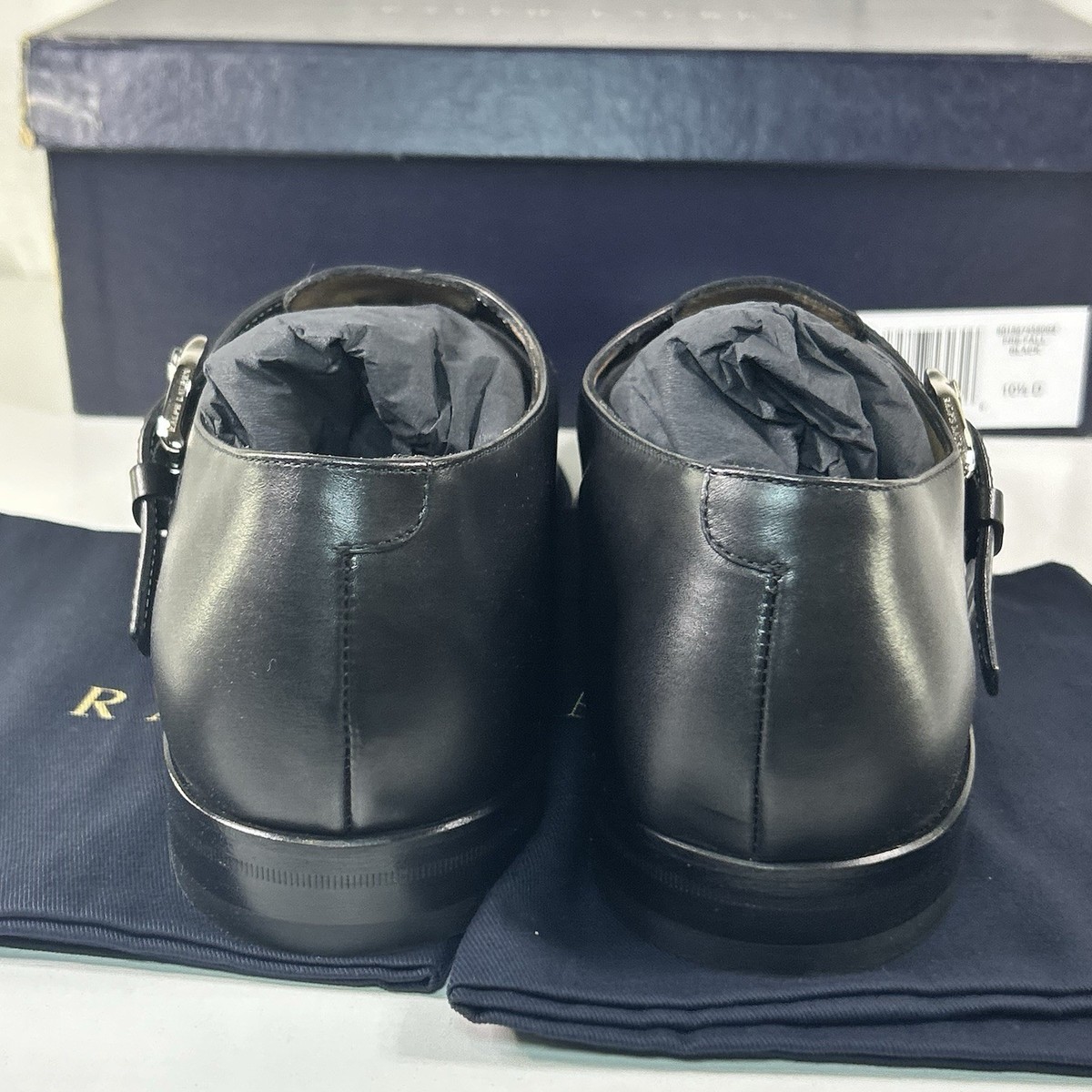 Ralph Lauren Purple Label Fisherman Burnished Sandal Black Calfskin Men sz 12 Ralph Lauren Purple Label Fisherman Burnished Sandal Black  main image 4