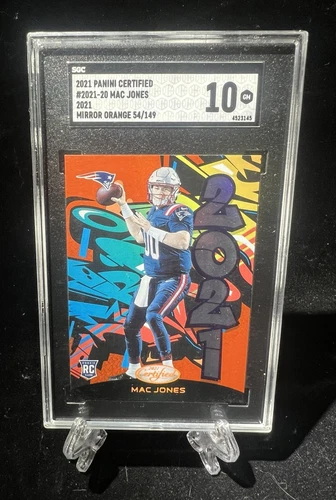 2021 Certified Mac Jones Graffiti RC Orange Mirror Prizm /149 SGC 10 Gem