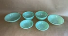Vintage Fire King Jadeite Green Glass Set of 6 Small Bowls Restaurant Ware