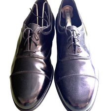 NEW Johnston Murphy Novick Cap Toe Oxford Black Leather Dress Shoes Men 9 M