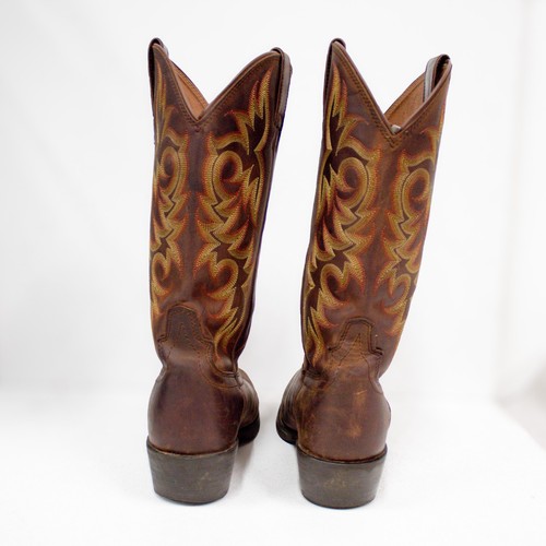 Justin Boots Sorrel Apache Stampede Brown Leather Western Boots Men's Size 9 - Picture 5 of 12
