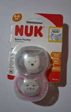 NUK SPACE PACIFIER 0-6 months polar bear kitty cat orthodontic