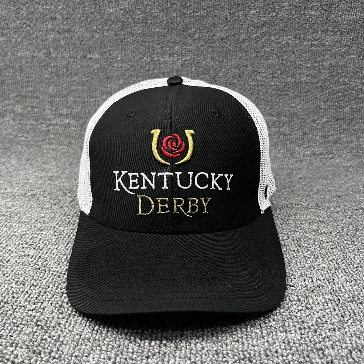 '47 Brand Kentucky Derby Trucker Hat Snapback Black White Mesh Cap