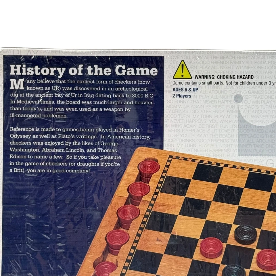 WE Games Juego de Damas Madera Juego de Mesa Clásico Diversión Familiar Rojo Negro Nuevo Precintado Foto 3 de 4