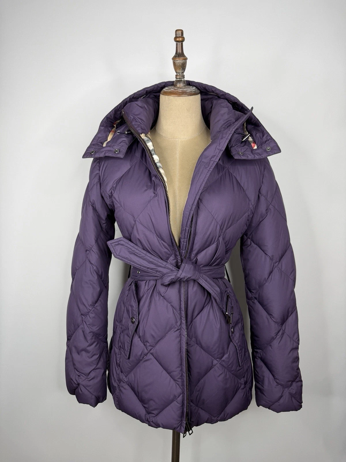 Burberry — Burberry Women's Down Jacket Coat Purple Size XS