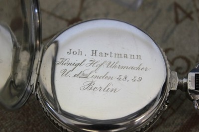 Antike VACHERON & CONSTANTIN Taschenuhr Silber pocket watch Joh. Hartmann Königl
