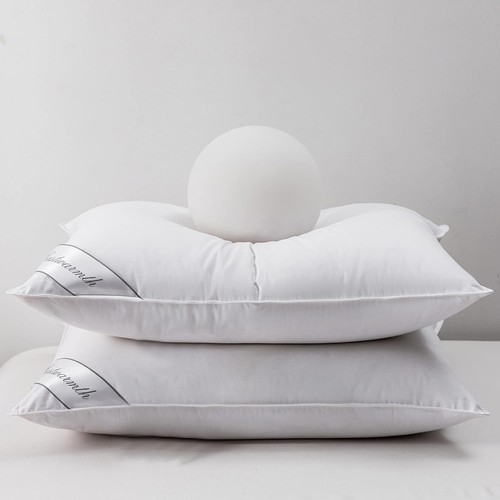 Goose Down & Feather Pair Pillows Insert for Side and Back Sleepers White Col... - Picture 2 of 6