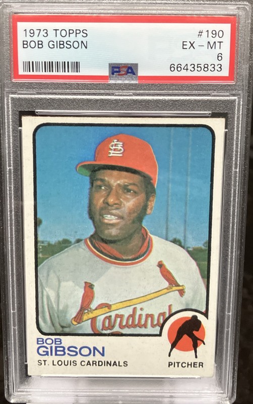 1973 Topps Bob Gibson #190 Graded PSA 6 Vintage HOF