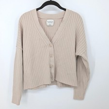 Abercrombie & Fitch Cardigan Womens XL Beige ...