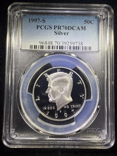 1997 S 50C Silver Kennedy Half Dollar Proof PCGS PR69DCAM