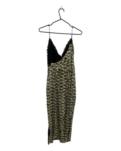 New ELIYAH THE LABEL Black Midi Krystal Dress S for Women with Sequin Embellishm - Picture 2 of 5