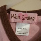 Wee Smiles Pink Brown 100% Cotton Knit Graphic Bodysuit SS Snap Princess 6M — photo 3