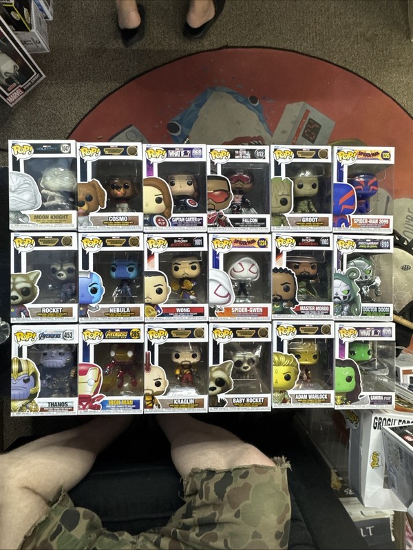 Marvel Funko Pops Mixed Lot Of 18