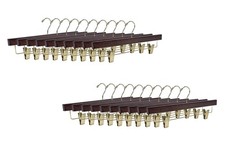 Quality Hangers Wooden Pants Hangers - 120-Pack Swivel Hook Cloth Hanger Set ...