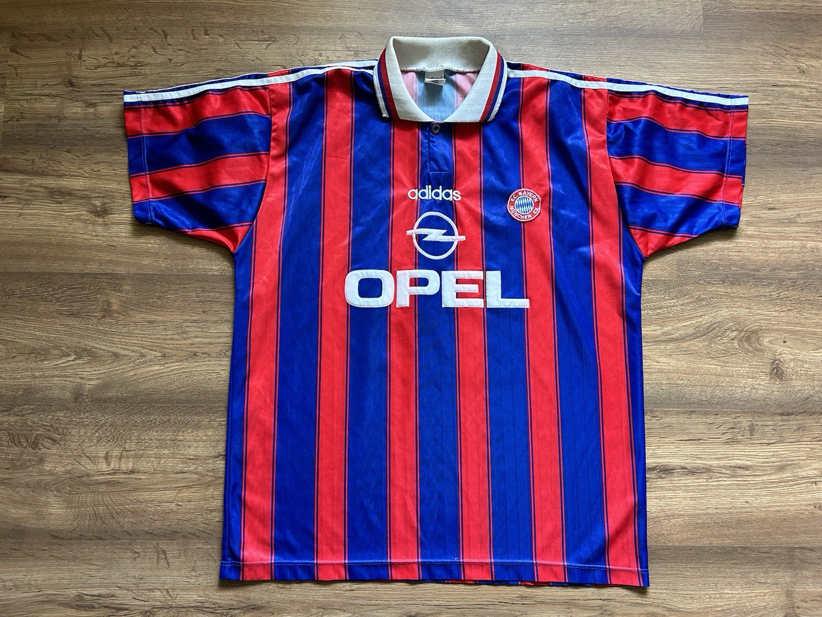VINTAGE BAYERN MUNICH GERMANY 1995/1997 HOME FOOTBALL SHIRT JERSEY ADIDAS