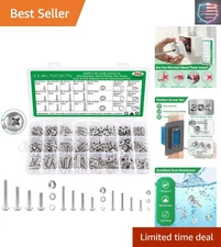 304 Stainless Steel Screws, Nuts & Washers Set - 360PCS Assortment with Wrenches