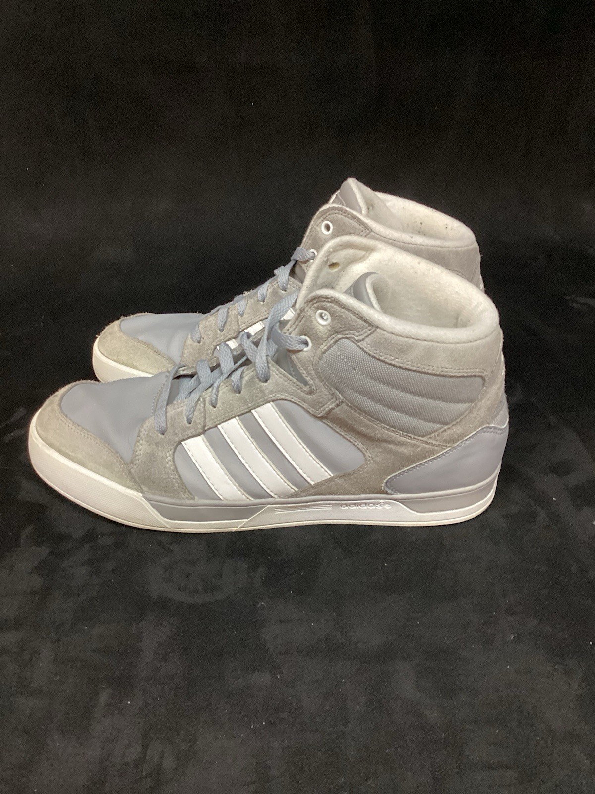 Adidas NEO Label Basketball Gray on Gray Sneakers High Tops Size 11 Style G66472