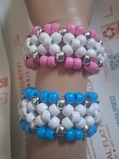 Kandi Cuff Pony Bead Bracelets X Base Pattern Kids, Adults Gift