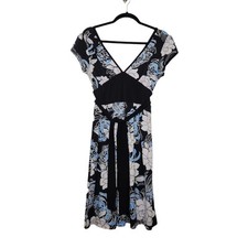 Vintage y2k Tie Front Floral Flowers Boho Fairy Whimsy Eyeshadow Medium Dress