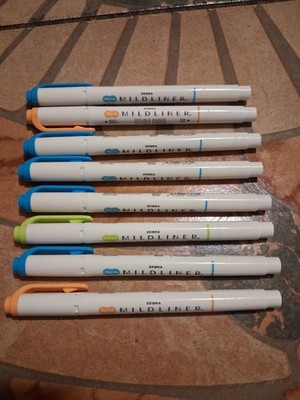 Zebra Mildliner Double-Ended Highlighter Pens Lot Of 8