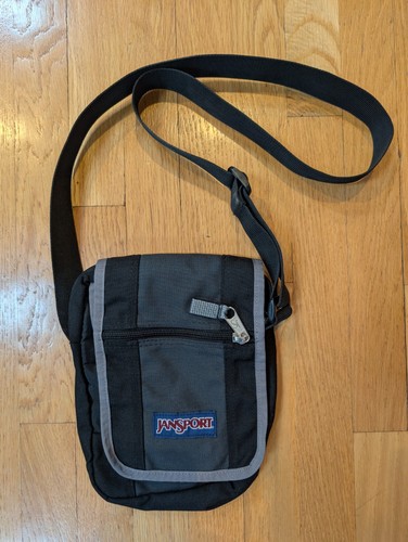Jansport Day Bag Carrier 6 x 9 in Adjustable Shoulder Strap Gray Cross Body