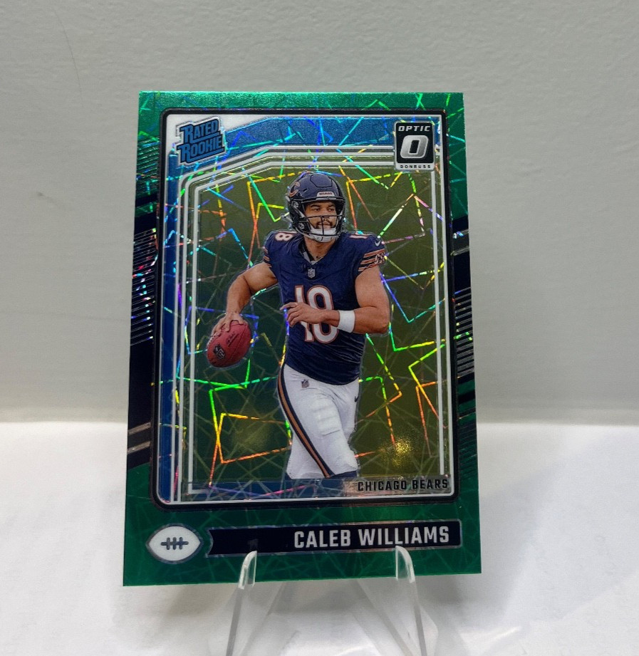 2024 Panini Donruss Optic - Rated Rookie Caleb Williams #201 Green Velocity (RC)