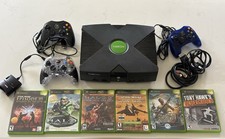 Original Xbox Console Bundle Tested Working w/ 2 Controllers +6 Games Clean Halo