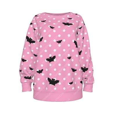Fledermaus Polka Dot Sweatshirt, Pastell Goth Gurokawa Pullover
