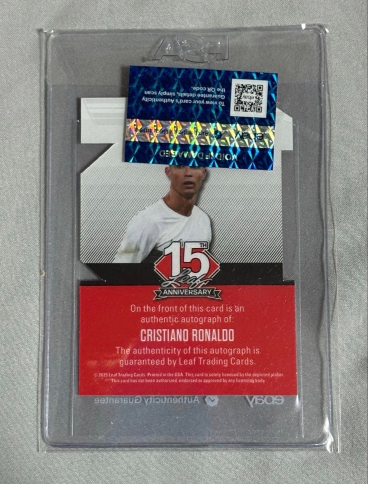 2025 Leaf 15th Anniversary CRISTIANO RONALDO CRYSTAL SILVER CIRCLES AUTO 1/1 view 4