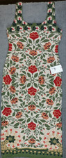 Farm Rio Sand Garden Tapestry Maxi Dress SZ Large NO BELT NWT Floral Green Knit