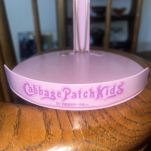 Vintage Cabbage Patch Kid Doll Pink Metal Adjustable Display Stand Applause 80s - Imagen 2 de 12