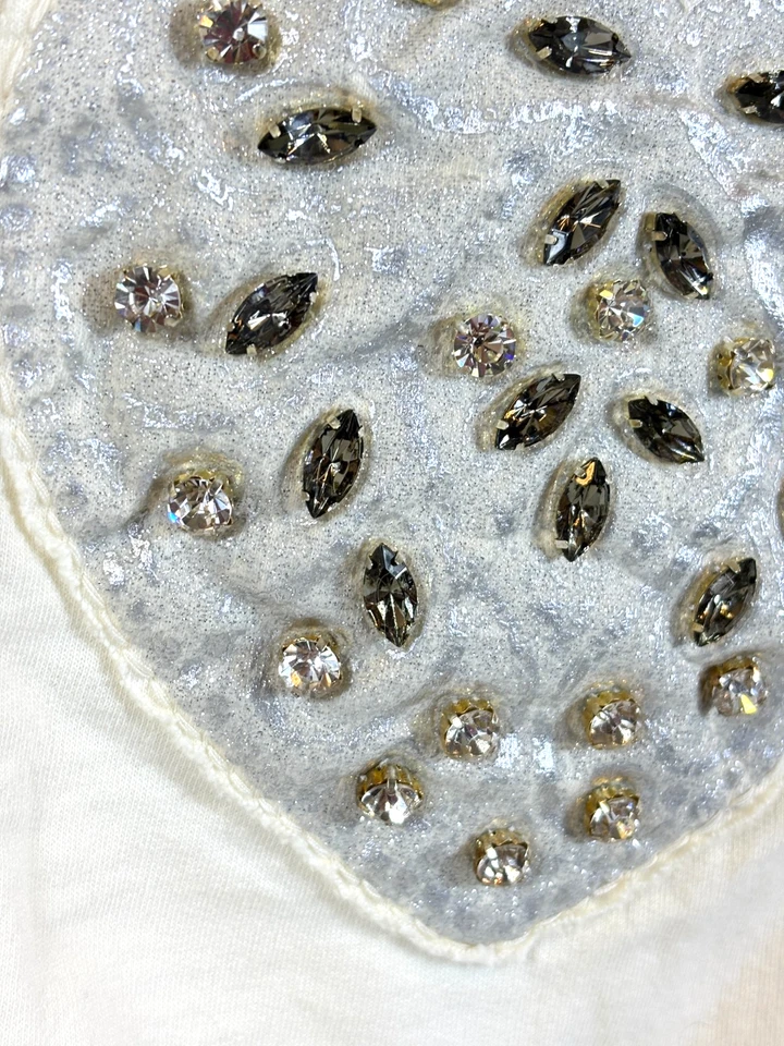 Y2K Bling TWISTED HEART SUDADERA CON CAPUCHA Y ACAMPANADOS Pantalones de Salón Cristales Tachonados Talla P Nuevos con Etiquetas Foto 3 de 4