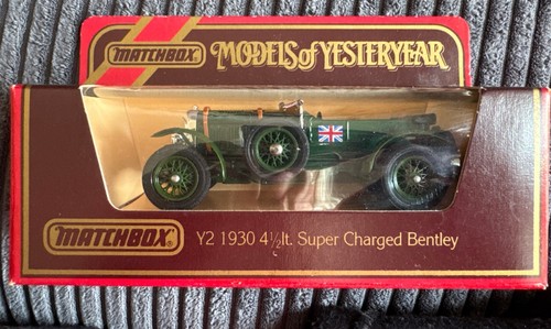 Matchbox Yesteryear Y2-4 Bentley 4 1/2 Litre Made in England. Issue 2. Boxed. - Picture 9 of 9