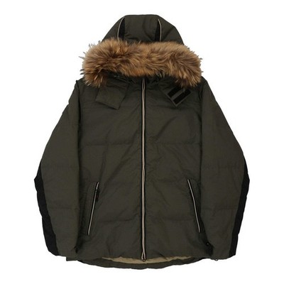 Colmar Puffer mit Fellbesatz - 2XL Khaki Daunen und Federn