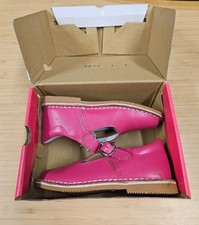 L  Amour Toddler Girls Pink /Fuchsia Leather Mary Jane Shoes Buckle TStrap Sze 9