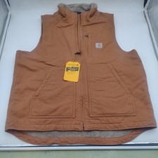 Carhartt Loose Fit Vest Duck Sharpe Lind Mock Neck Size Med. NWT