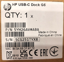 HP USB-C Dock G5 Docking Station 5YH26AV ABA  Box opened/never used SHIPS FREE 