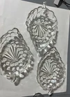 3VINTAGE Anchor Hocking Clear Glass Grape Cluster Shaped Candy Trinket Dish Bowl
